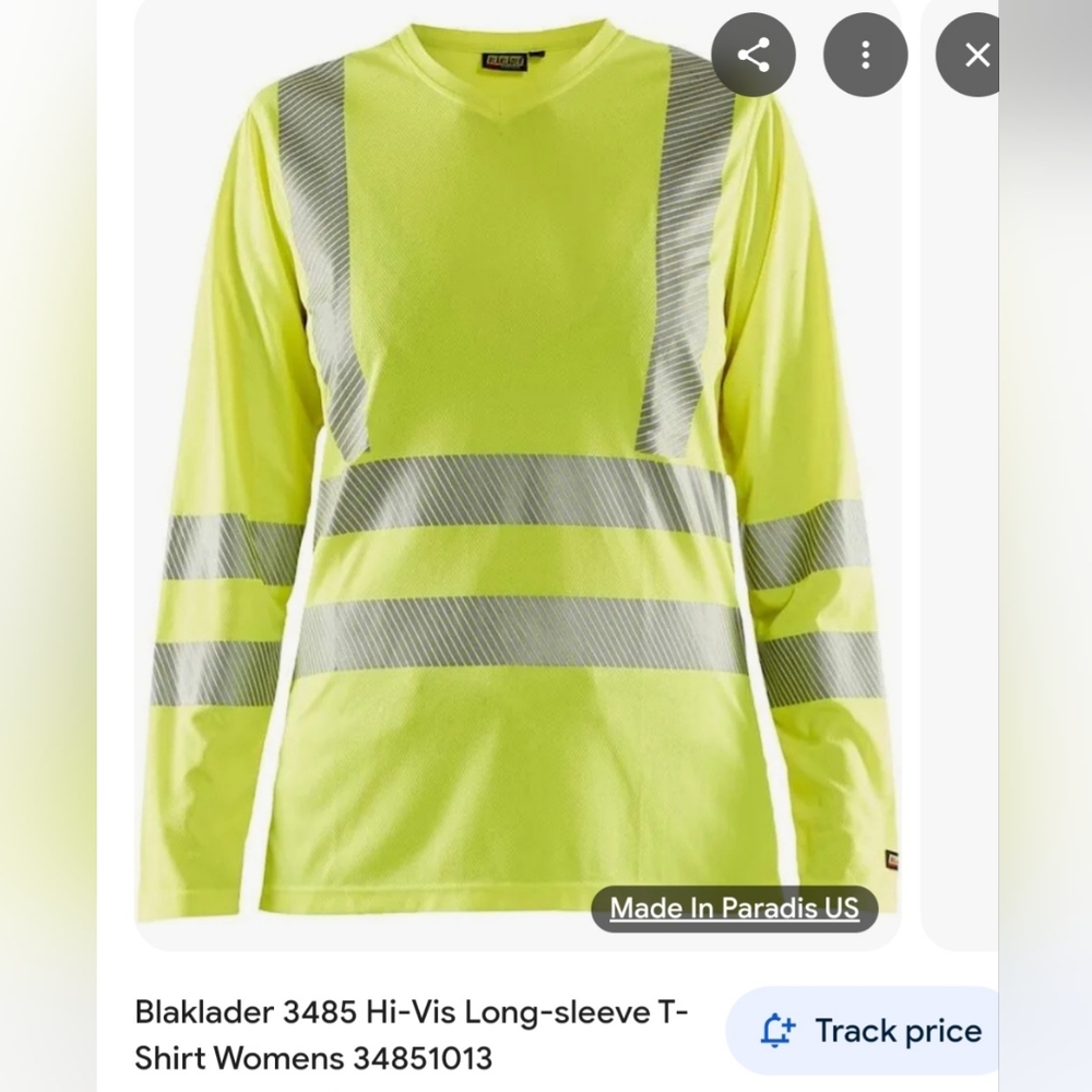 High-Visibility Womens Safety Long Sleeve T Shirt
